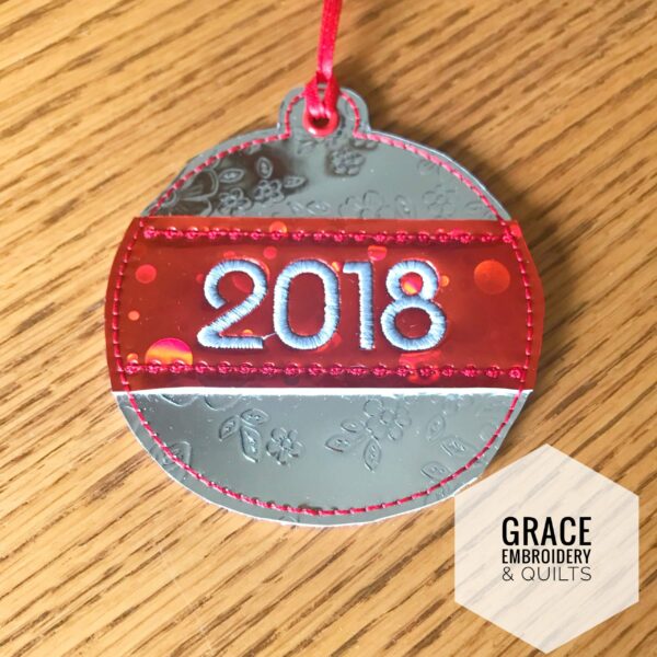 Personalized Christmas Ornament, 2018 Ornament, vinyl ornament - Image 4