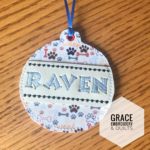 Personalized Christmas Ornament, Custom Pet Ornament, dog ornament, vinyl ornament