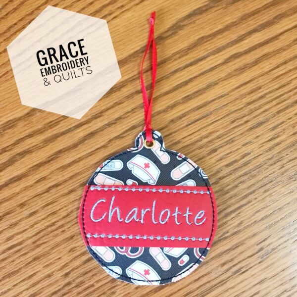 Personalized Christmas Ornament, Custom Nurse Ornament, Nurse ornament, vinyl ornament - Image 3
