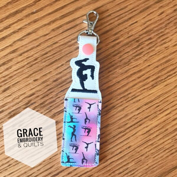 Gymnastics lip balm holder, chapstick holder, keychain - Image 2