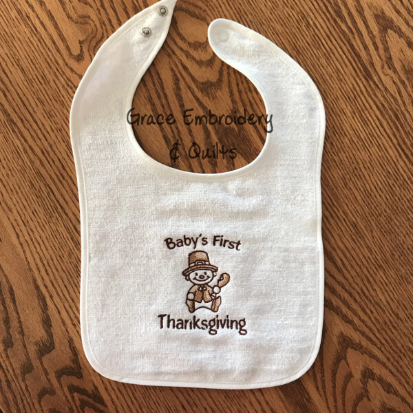 Baby's First Holiday Embroidered Bibs, Perfect Baby Shower Gift, Made-to-Order - Image 8