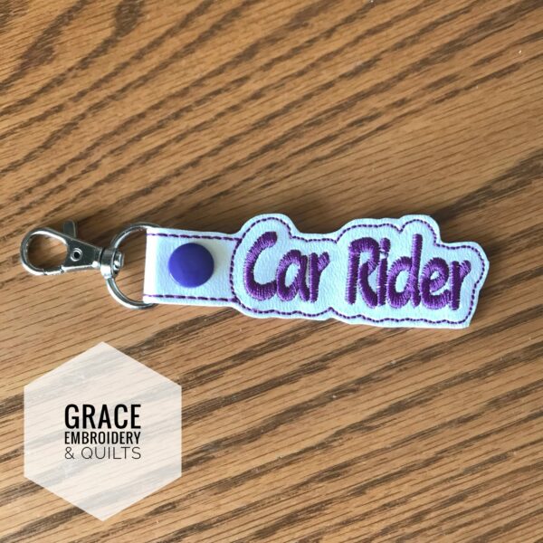 School transportation reminder, car rider, bus rider, walker key fob - Image 6