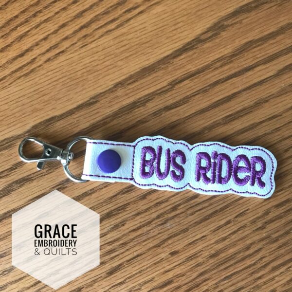 School transportation reminder, car rider, bus rider, walker key fob - Image 2