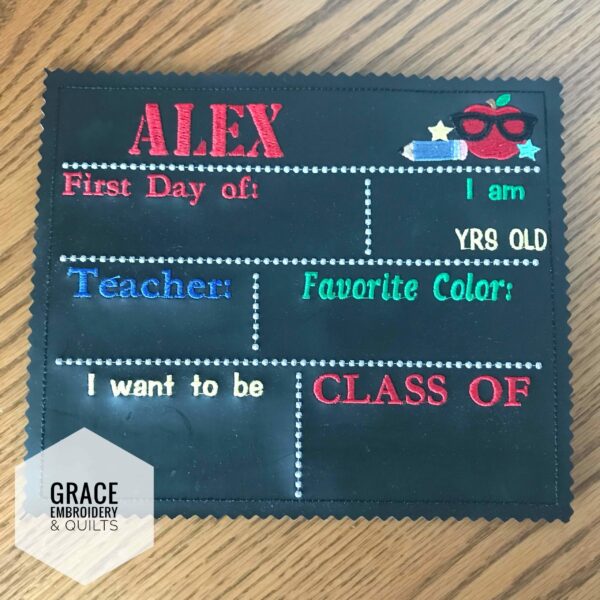 Back to School Chalkboard, First Day of School, Personalized back to school chalkboard - Image 2