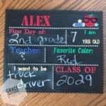 Back to School Chalkboard, First Day of School, Personalized back to school chalkboard