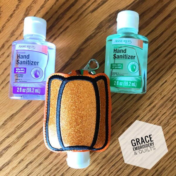 Pumpkin hand sanitizer case, Halloween, Fall