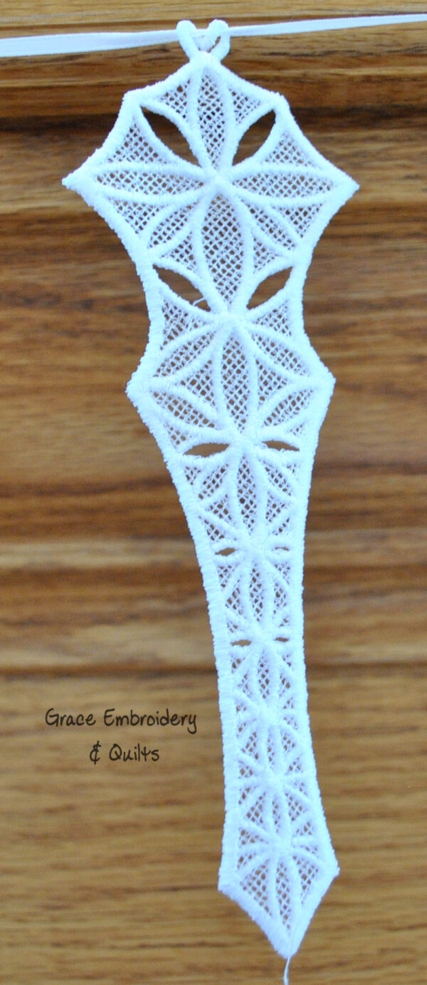 Lace Icicle Christmas Banner/Garland, Christmas/Winter/Holiday Garland - Image 2