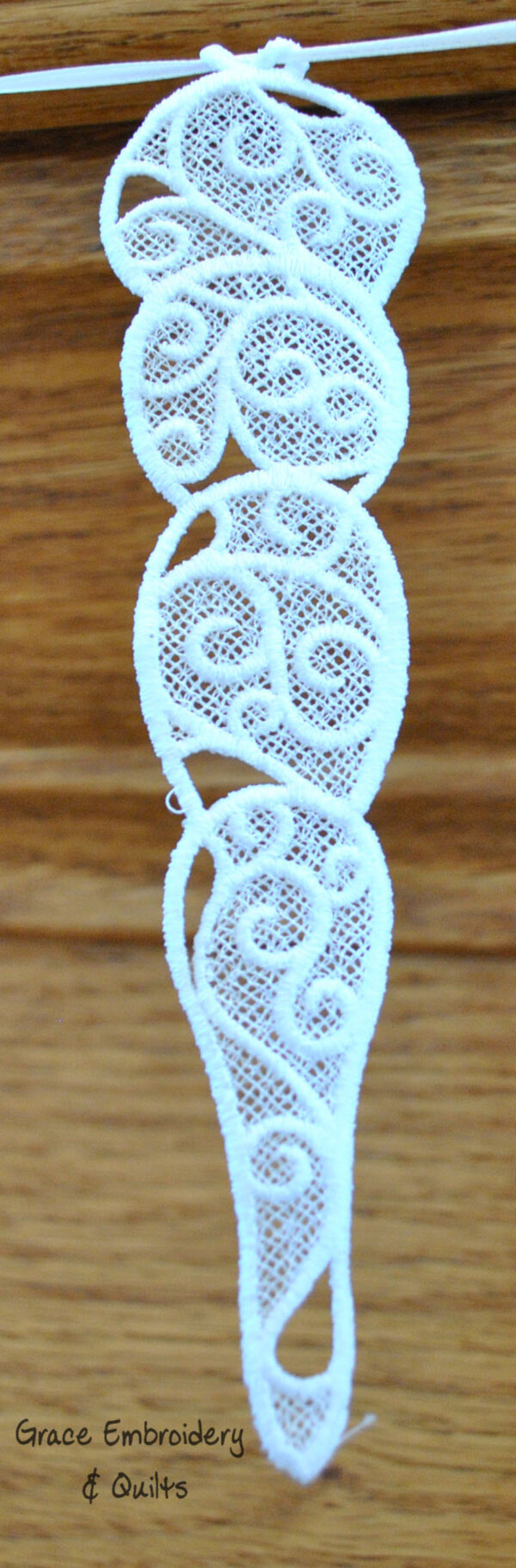 Lace Icicle Christmas Banner/Garland, Christmas/Winter/Holiday Garland - Image 3