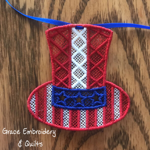 Lace Patriotic Banner/Garland, Photography Banner, Fourth of July, Handmade banner - Image 3