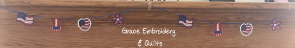 Lace Patriotic Banner/Garland, Photography Banner, Fourth of July, Handmade banner - Image 5
