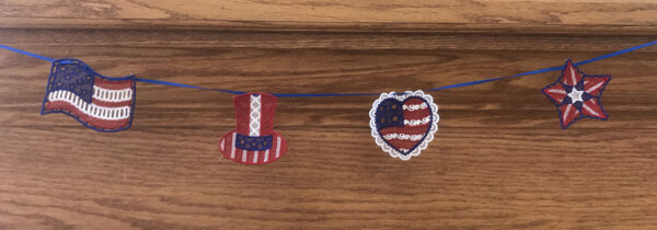 Lace Patriotic Banner/Garland, Photography Banner, Fourth of July, Handmade banner - Image 6