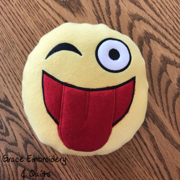 Emoji 7.5" pillows/Kiss/Cool/Nerd/Tongue Sticking Out/Laughing with Tears - Image 5
