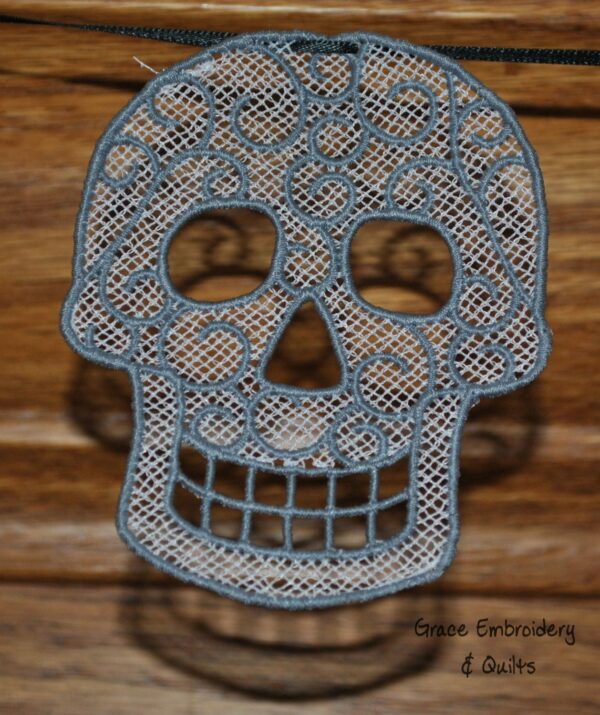 Lace Skull Ornament