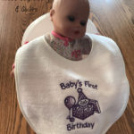 Baby's First Holiday Embroidered Bibs, Perfect Baby Shower Gift, Made-to-Order