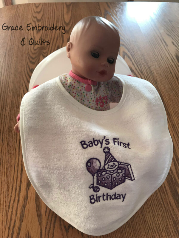 Baby's First Holiday Embroidered Bibs, Perfect Baby Shower Gift, Made-to-Order