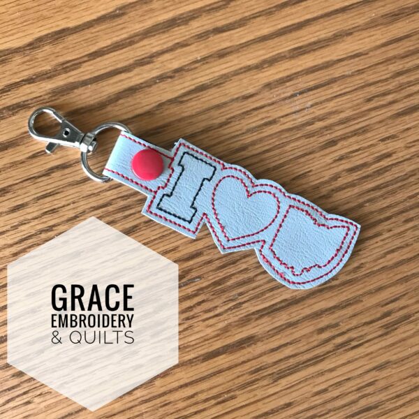 I Love Ohio Key Fob/Key Chain