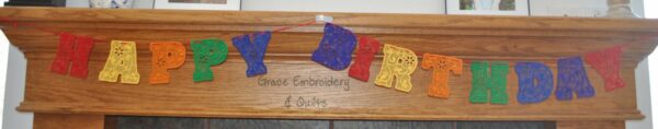 Lace Happy Birthday Banner/Garland - (Rainbow or Single Color)
