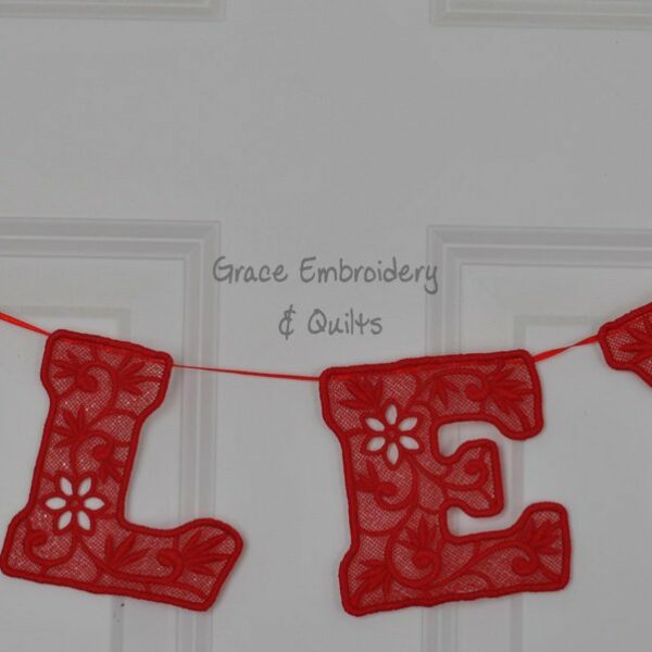 Custom name banner, Lace name banner, nursery decoration, shower decoration, wedding decoration, baby name banner
