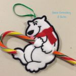 Polar Bear Candy Cane/Sucker Holder