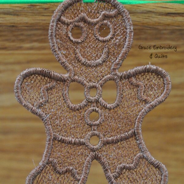 Lace Christmas Banner/Garland (Xmas Tree and Gingerbread Man)