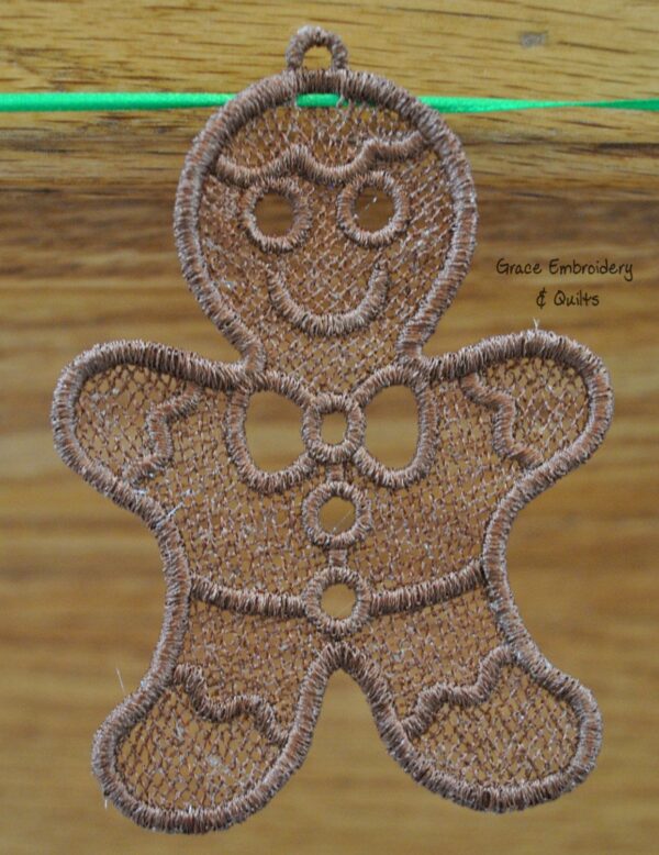 Lace Christmas Banner/Garland (Xmas Tree and Gingerbread Man)