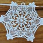 Lace Christmas Banner/Garland (Snowflakes and Small Icicles)