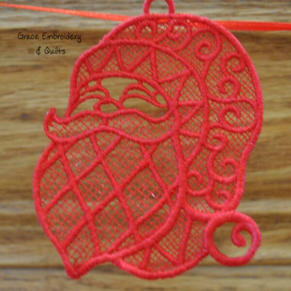Lace Santa Ornament