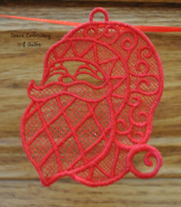 Lace Christmas Banner/Garland (Wreath, Santa, Star) - Image 2