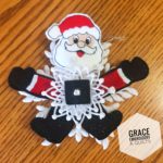 Santa Snowflake Ornament, Christmas Ornament