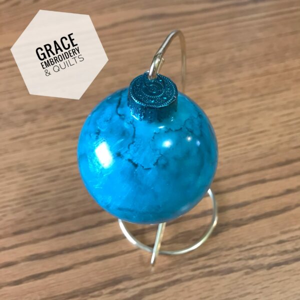 Hand painted lace covered ornament - Image 2