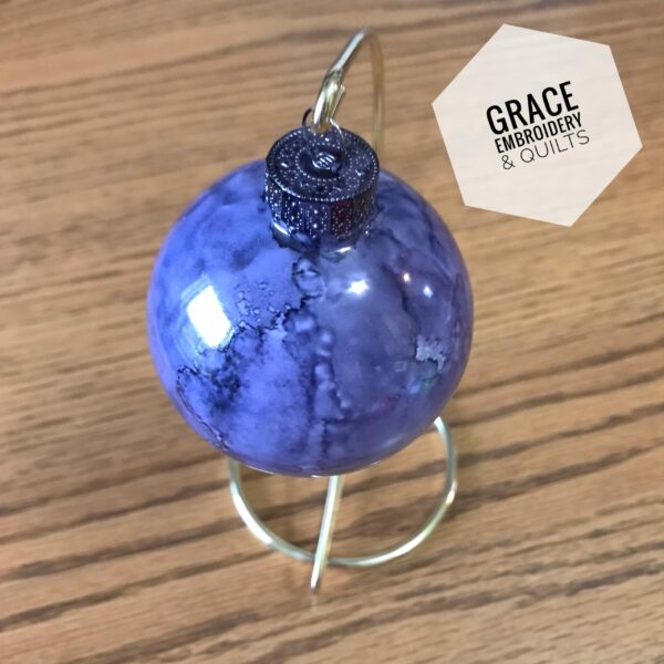 Hand painted lace covered ornament - Image 3