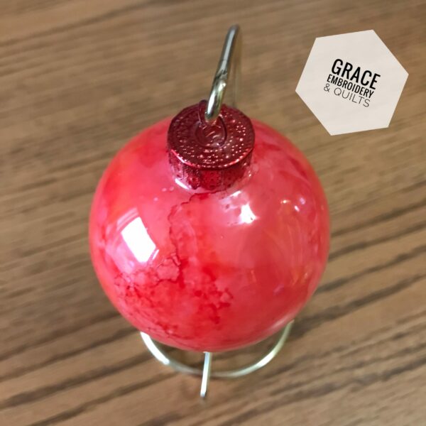 Hand painted lace covered ornament - Image 4