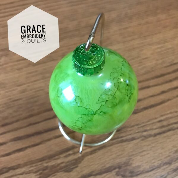 Hand painted lace covered ornament - Image 5