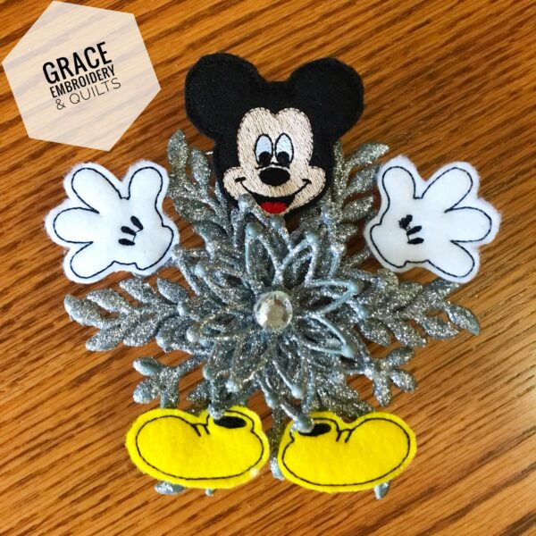 Boy/Girl Mouse Snowflake Ornament, Christmas Ornament - Image 3