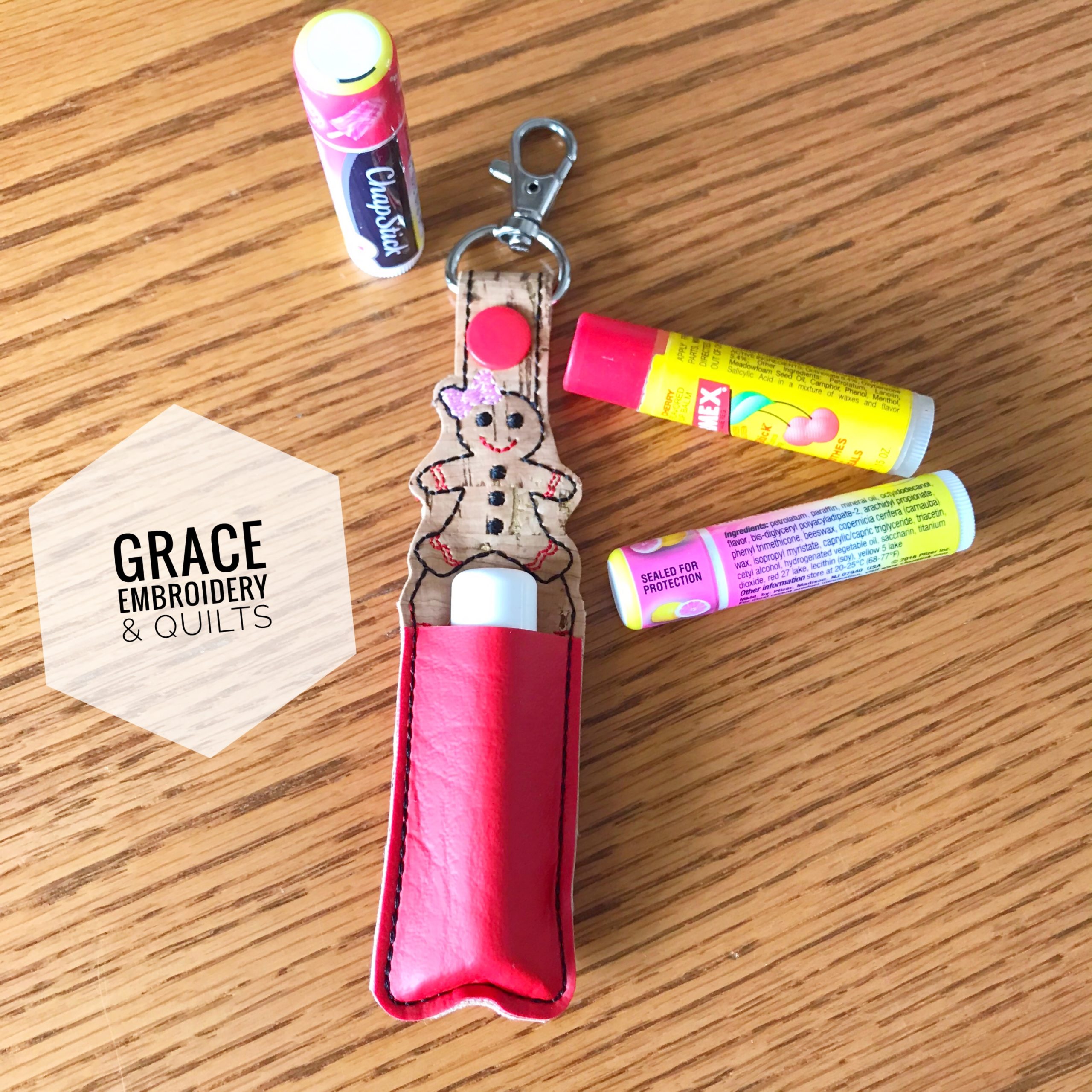 CHAP LIP-GLOSS KEY RING HOLDERS