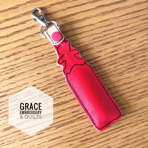 Gingerbread girl lip balm holder, chapstick holder, keychain, gift for teacher, party favor (Copy) - Image 3