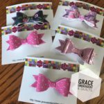 4" Girl's hair bow, Vinyl hair bow