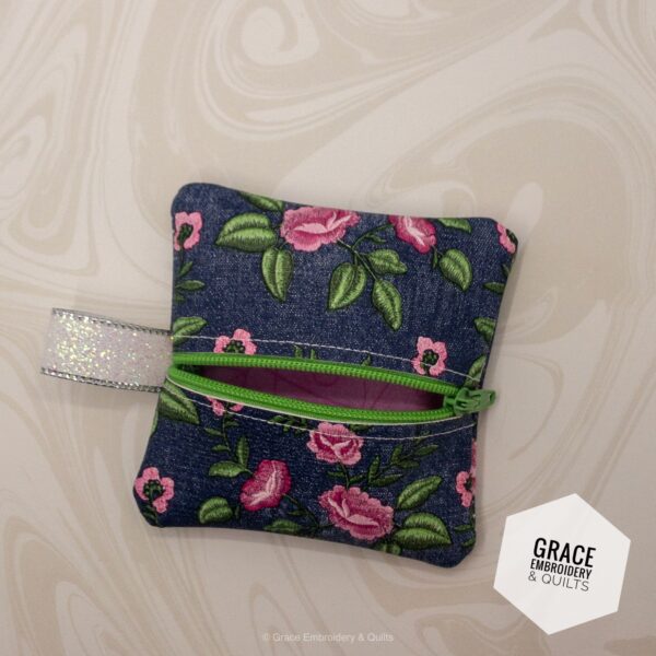 Flowered Zipper Bags, set of 2 - Image 2