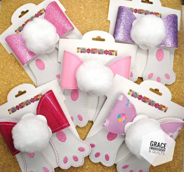 Bunny Butt Bow, Girl's hair bow, Vinyl hair bow