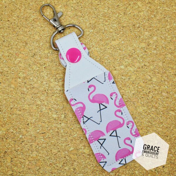 Flamingo lip balm holder, chapstick holder, keychain - Image 2