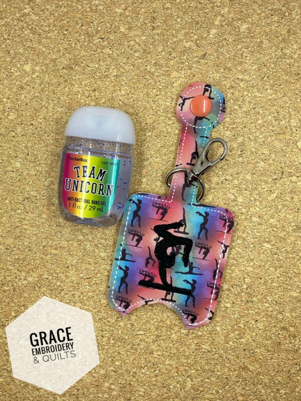 Gymnastics hand sanitizer holder
