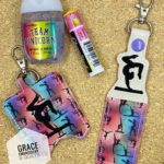 Gymnastics lip balm holder/Hand Sanitizer set